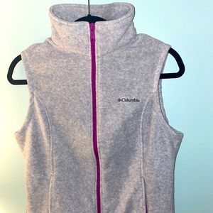 Columbia vest, grey fleece, M